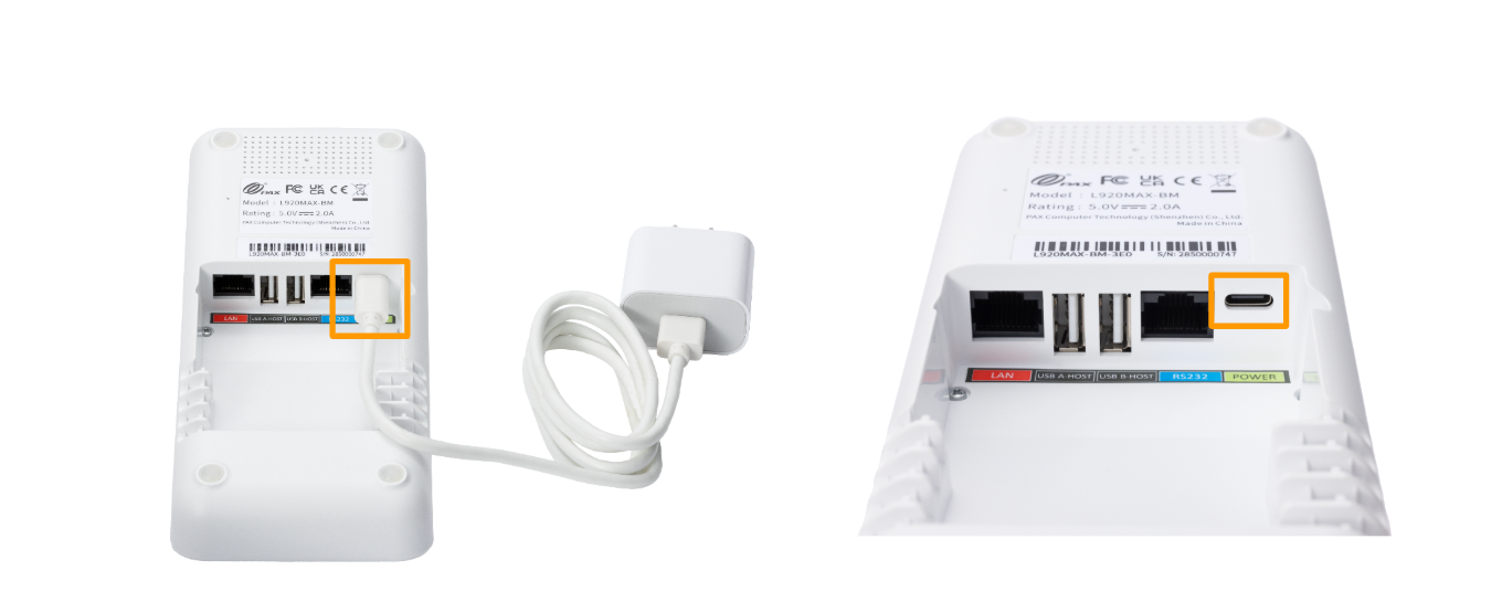 A920MAX端末充電用クレードルの設置手順